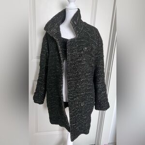 IRO Black Textured Pea Coat
